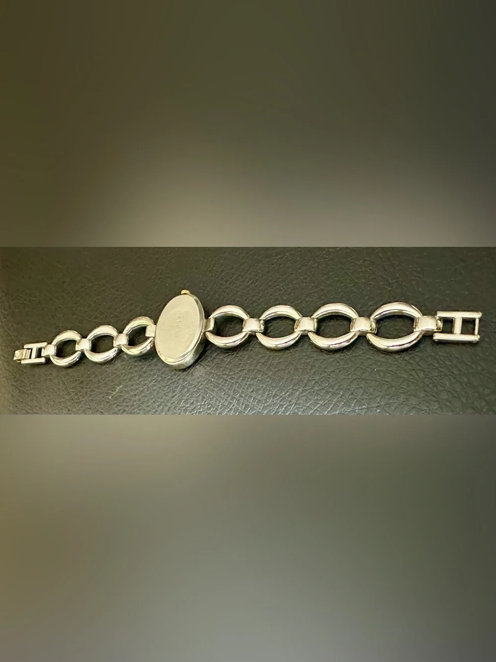 Minicci Silver and Gold-Tone Oval Bracelet Watch